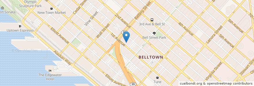 Mapa de ubicacion de Towne Pub en United States, Washington, King County, Seattle.