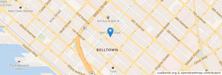 Mapa de ubicacion de Neon Boots en Соединённые Штаты Америки, Вашингтон, King County, Seattle.