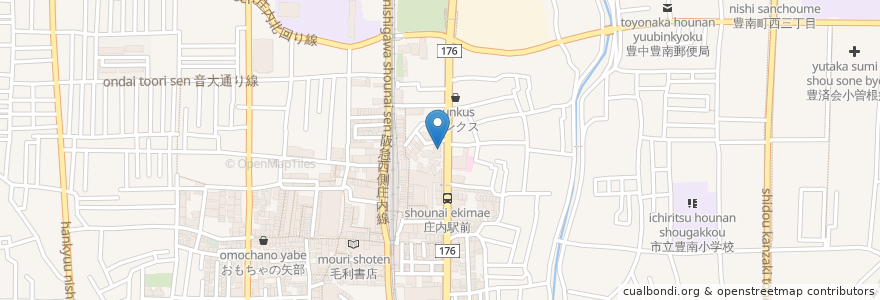 Mapa de ubicacion de フルヤ耳鼻科 en 日本, 大阪府, 豊中市.