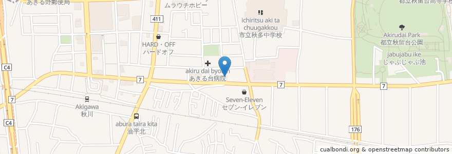 Mapa de ubicacion de 夢庵 秋川店 en Japão, Tóquio, あきる野市.