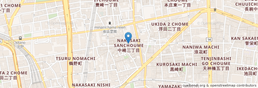 Mapa de ubicacion de より道 en Japan, 大阪府, Osaka, 北区.