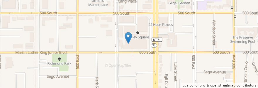 Mapa de ubicacion de Old Spaghetti Factory en États-Unis D'Amérique, Utah, Salt Lake County, Salt Lake City.