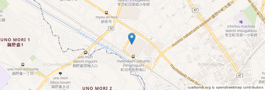 Mapa de ubicacion de 町田市議会 en Japonya, 東京都, 町田市.