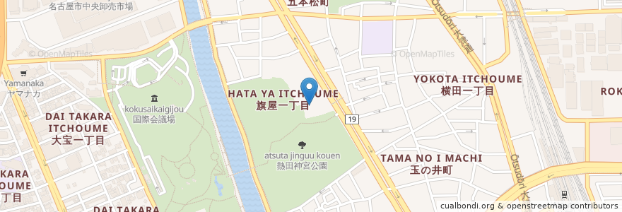 Mapa de ubicacion de 寿琳寺 en Japonya, 愛知県, 名古屋市, 熱田区.