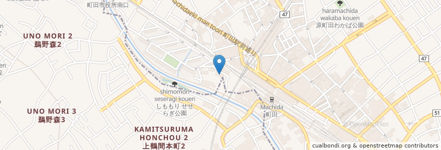 Mapa de ubicacion de 町田駅森野第1自転車駐車場 en Giappone, Tokyo, 町田市.