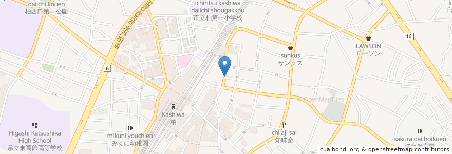 Mapa de ubicacion de アテネ en 日本, 千葉県, 柏市.