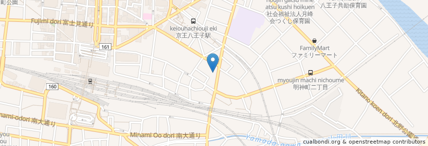 Mapa de ubicacion de おんちゃん en Japan, 東京都, 八王子市.