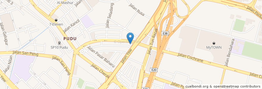 Mapa de ubicacion de Petron J Pasar en Malesia, Selangor, Kuala Lumpur.