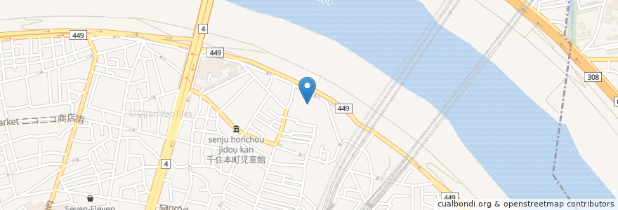 Mapa de ubicacion de 名倉本院 en Japón, Tokio, Adachi.