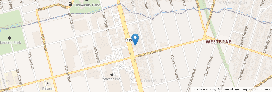 Mapa de ubicacion de KC's BBQ en Amerika Birleşik Devletleri, Kaliforniya, Alameda İlçesi.