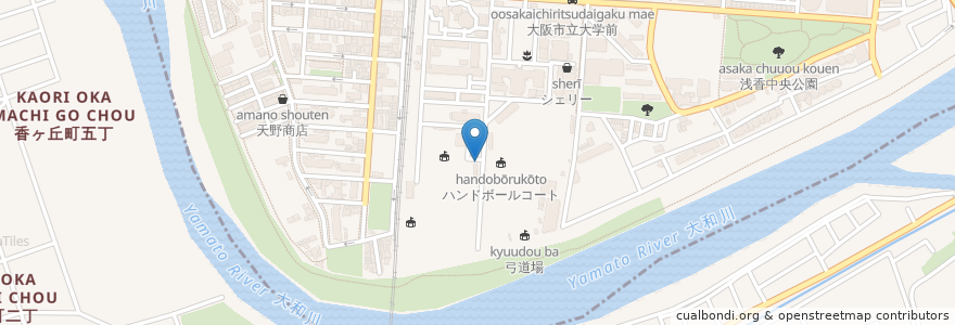 Mapa de ubicacion de 駐輪スペース en Giappone, Prefettura Di Osaka, 住吉区.