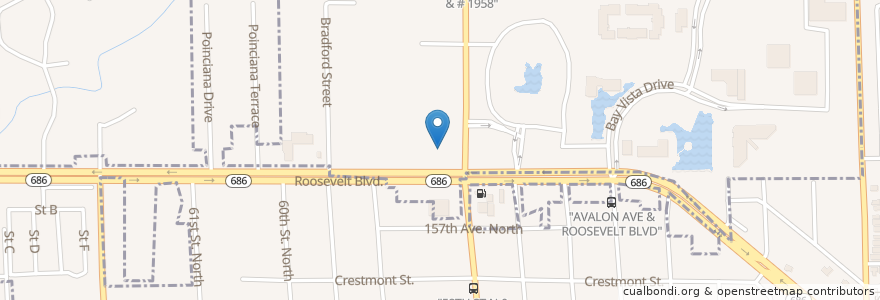 Mapa de ubicacion de Redbox en 美利坚合众国/美利堅合眾國, 佛罗里达州/佛羅里達州, Pinellas County.