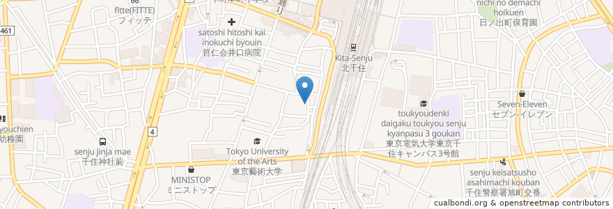 Mapa de ubicacion de わかば堂 en Giappone, Tokyo, 足立区.