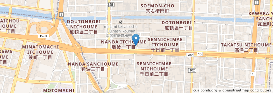 Mapa de ubicacion de Alcyon en Japan, Osaka Prefecture, Osaka, Chuo.