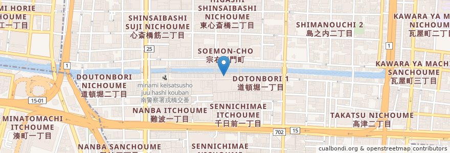 Mapa de ubicacion de 昌慶苑 en Japan, Osaka Prefecture, Osaka, Chuo.