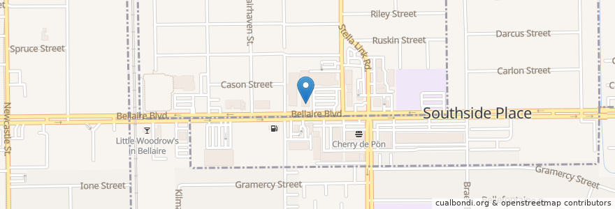 Mapa de ubicacion de Chase en 美利坚合众国/美利堅合眾國, 得克萨斯州 / 德克薩斯州 / 德薩斯州, 休斯敦, Harris County, West University Place.