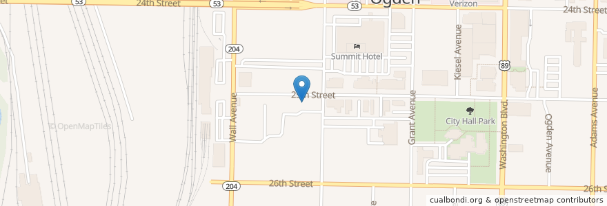 Mapa de ubicacion de Jessie Jean's en Estados Unidos Da América, Utah, Weber County, Ogden.