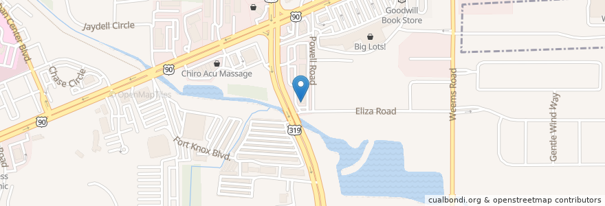 Mapa de ubicacion de The Honeybaked Ham and Cafe en Estados Unidos De América, Florida, Leon County, Tallahassee.
