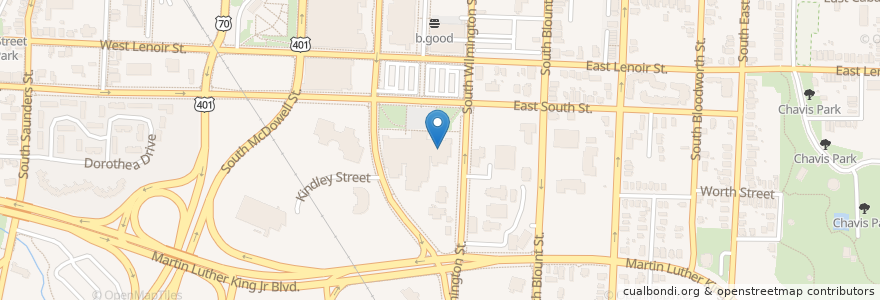 Mapa de ubicacion de Fletcher Opera Theater en Amerika Birleşik Devletleri, Kuzey Karolina, Wake County, Raleigh.