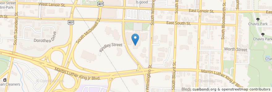 Mapa de ubicacion de Kennedy Theater en Amerika Syarikat, Carolina Utara, Wake County, Raleigh.
