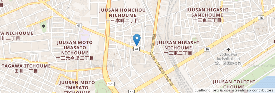 Mapa de ubicacion de 焼とり 吉鳥 en ژاپن, 大阪府, 大阪市, 淀川区.