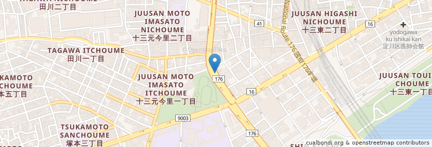 Mapa de ubicacion de 明洞カルビ en Japonya, 大阪府, 大阪市, 淀川区.