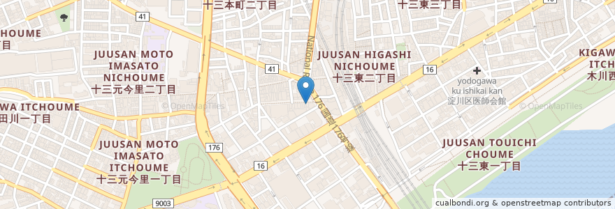 Mapa de ubicacion de ライオンカレー en 日本, 大阪府, 大阪市, 淀川区.