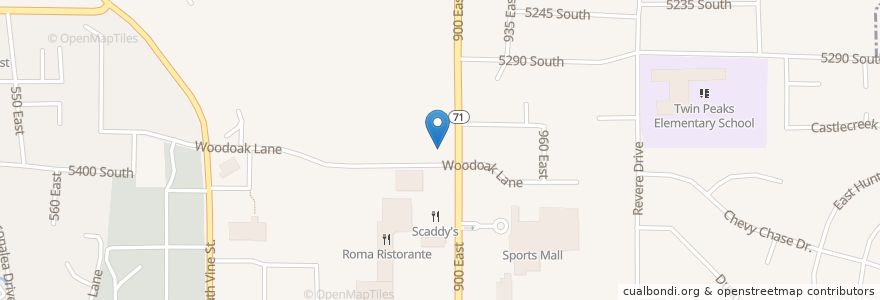 Mapa de ubicacion de Sinclair en ایالات متحده آمریکا, یوتا, Salt Lake County, Murray.