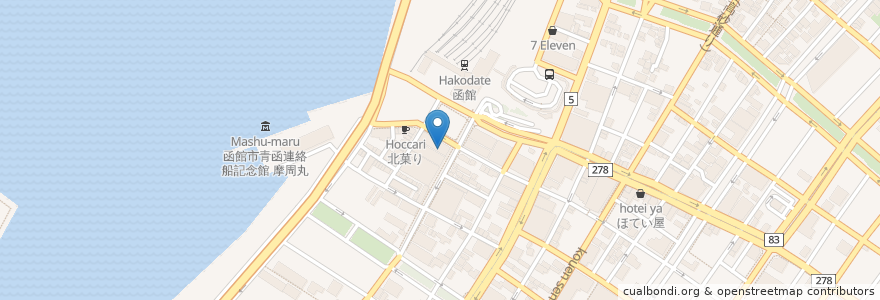 Mapa de ubicacion de はこだて en 일본, 홋카이도, 渡島総合振興局, 函館市.