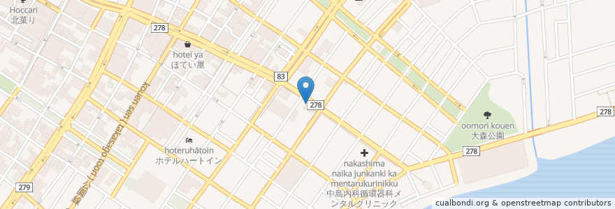 Mapa de ubicacion de あんどろわ en Japan, Präfektur Hokkaido, 渡島総合振興局, 函館市.