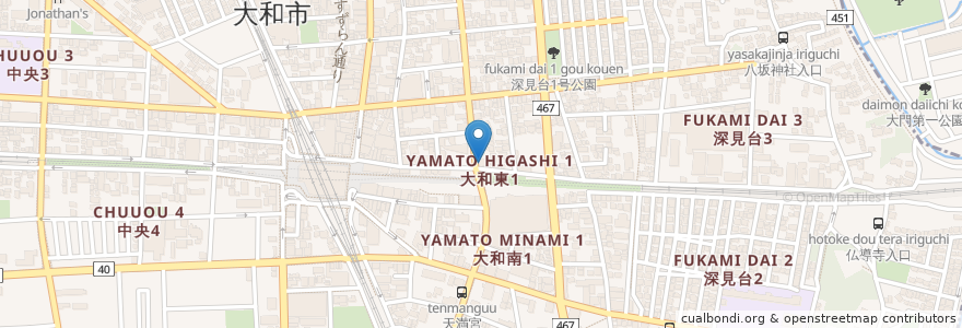 Mapa de ubicacion de のぶきよ耳鼻咽喉科クリニック en 일본, 가나가와현, 大和市.