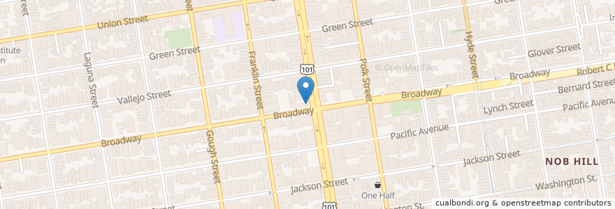 Mapa de ubicacion de Peter D's Cafe en United States, California, San Francisco, San Francisco.