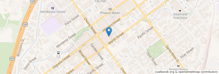 Mapa de ubicacion de Downtown Centre Cinemas en Stati Uniti D'America, California, San Luis Obispo County, San Luis Obispo.
