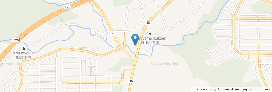 Mapa de ubicacion de 山田うどん 元八王子店 en 日本, 東京都, 八王子市.