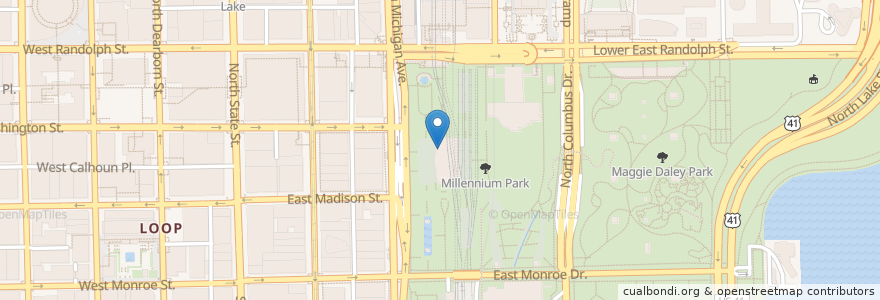 Mapa de ubicacion de Public Restrooms en Vereinigte Staaten Von Amerika, Illinois, Chicago.