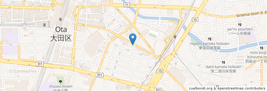 Mapa de ubicacion de ぱぱす薬局 en Japonya, 東京都, 大田区.