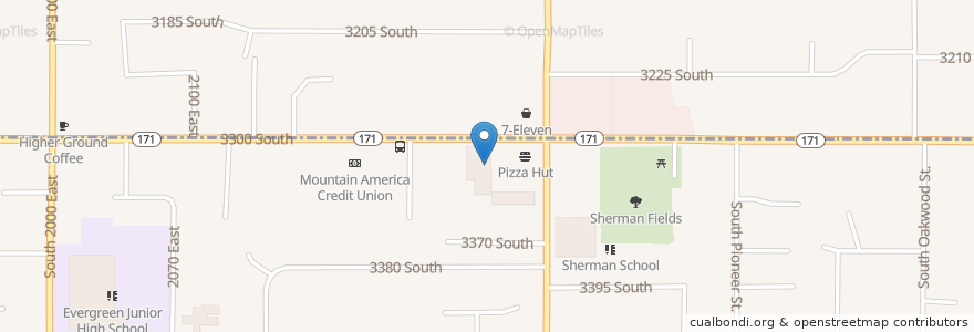 Mapa de ubicacion de Rite Aid en Amerika Syarikat, Utah, Salt Lake County, Millcreek.
