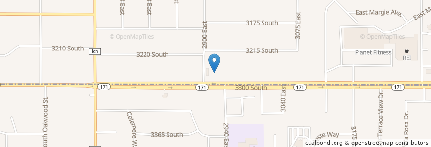 Mapa de ubicacion de Subway en Amerika Syarikat, Utah, Salt Lake County, Millcreek.