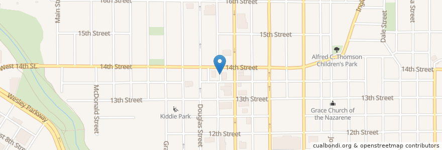 Mapa de ubicacion de Kum & Go en États-Unis D'Amérique, Iowa, Woodbury County, Sioux City.