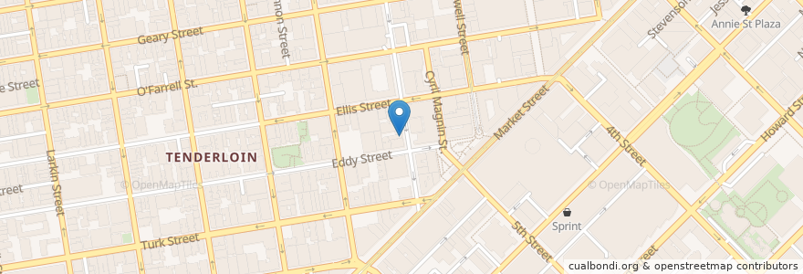 Mapa de ubicacion de Union Square Sports Bar en Amerika Syarikat, California, San Francisco, San Francisco.
