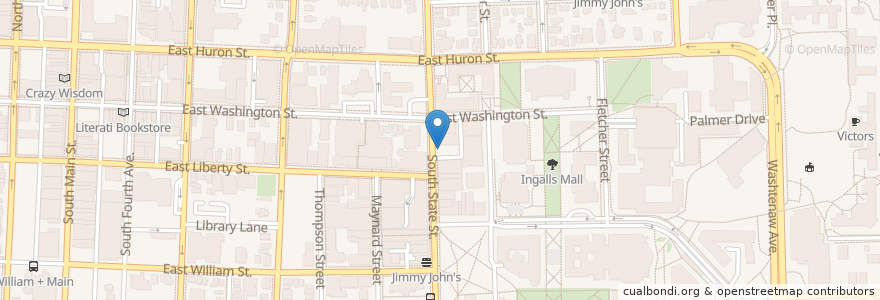 Mapa de ubicacion de Totoro Sushi en Estados Unidos De América, Míchigan, Washtenaw County, Ann Arbor.