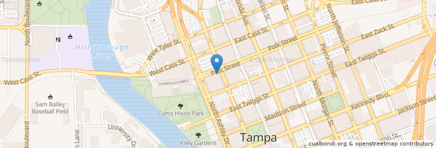 Mapa de ubicacion de Falafel Inn en Amerika Syarikat, Florida, Hillsborough County, Tampa.