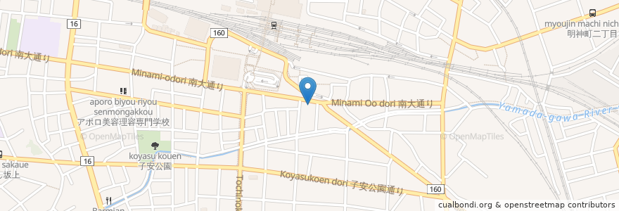 Mapa de ubicacion de いち川食堂 en Япония, Токио, Хатиодзи.