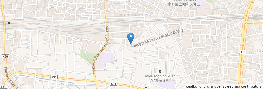 Mapa de ubicacion de 豚野郎 en Giappone, Tokyo, 中野区.
