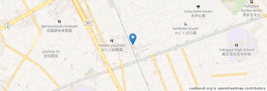 Mapa de ubicacion de 御嶽山駅前第一自転車駐車場 en 日本, 東京都, 大田区.