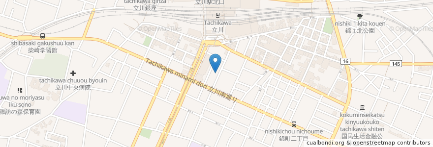 Mapa de ubicacion de タイムズ en اليابان, 東京都, 立川市.