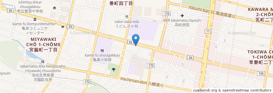 Mapa de ubicacion de 竹清(ちくせい) en Japón, Prefectura De Kagawa, Takamatsu.