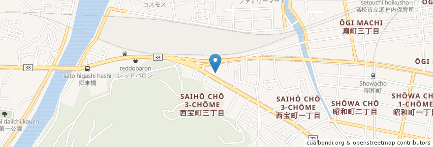 Mapa de ubicacion de 香川銀行 en Giappone, Prefettura Di Kagawa, 高松市.