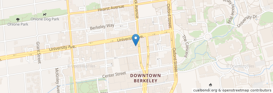 Mapa de ubicacion de Comal en États-Unis D'Amérique, Californie, Comté D'Alameda, Berkeley.