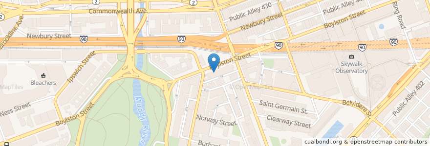 Mapa de ubicacion de Teriyaki House en United States, Massachusetts, Suffolk County, Boston.
